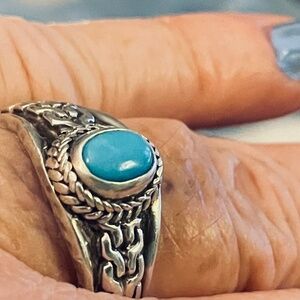Sterling Sleeping Beauty turquoise ring
